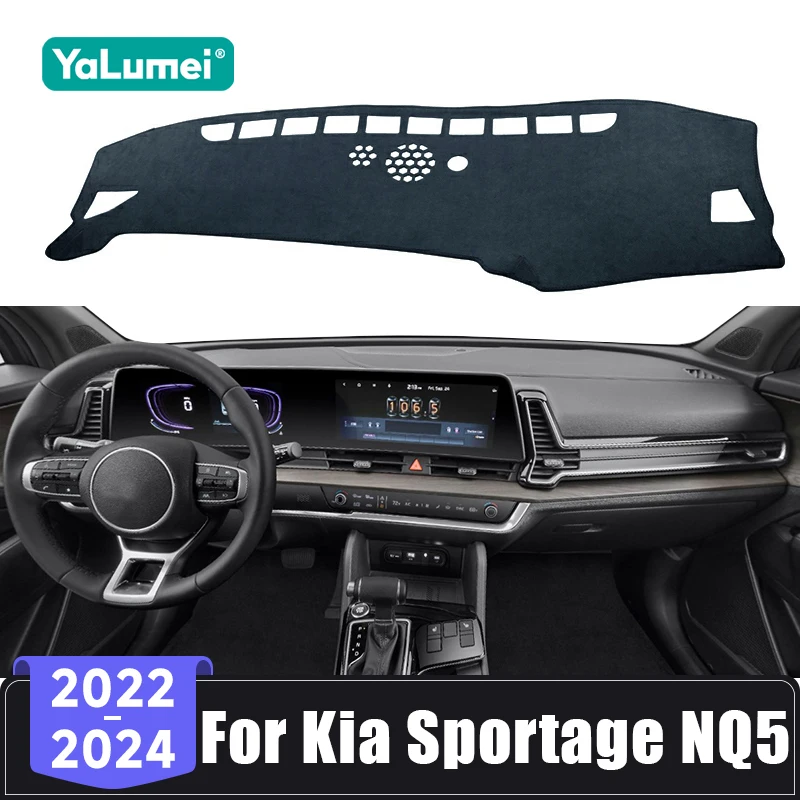 Für Kia Sportage NQ5 MK5 GT Linie Hybrid 2022 2023 2024 Auto Dashboard Abdeckung Vermeiden Licht Pads Instrument Panel Anti-Uv Teppiche