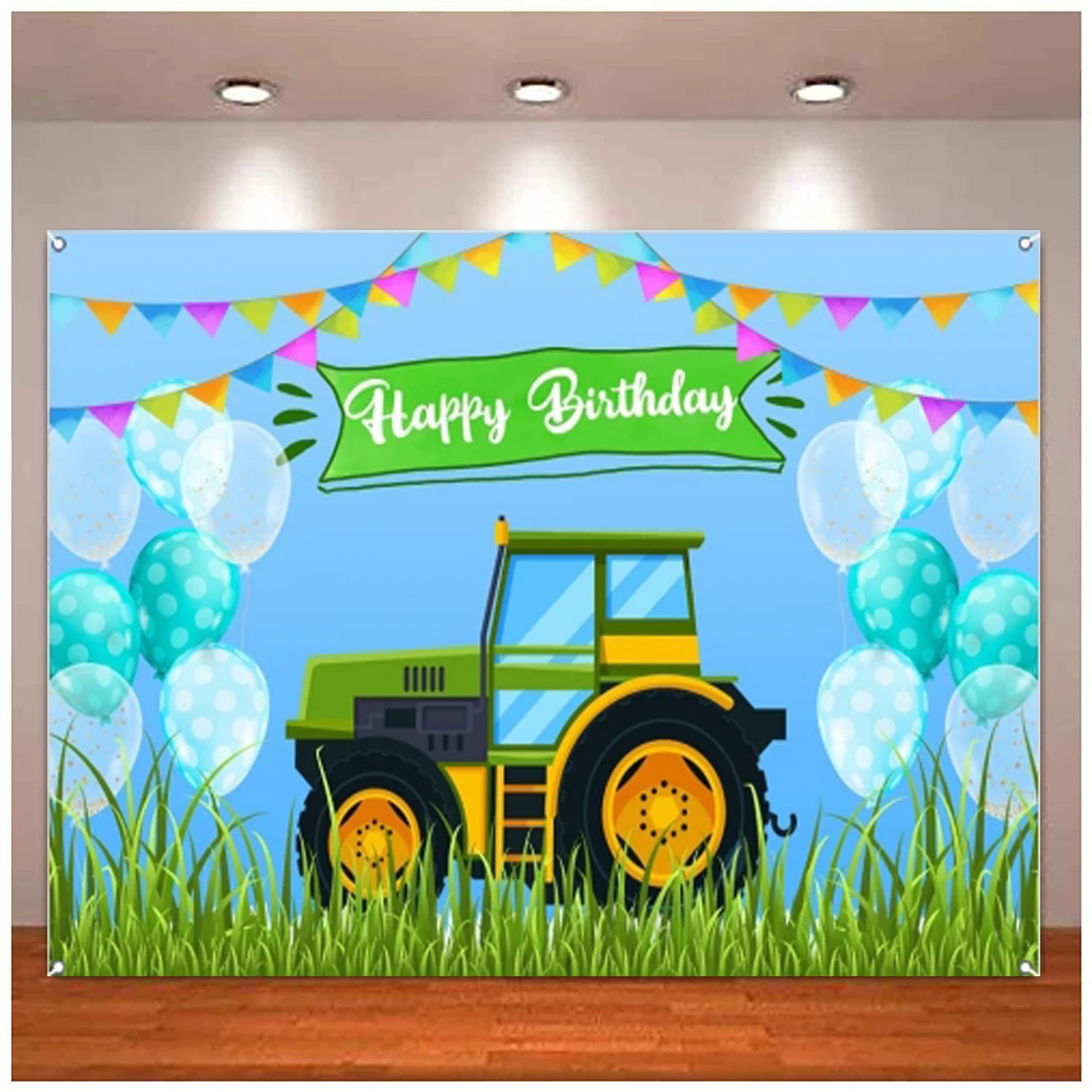 

Tractor Theme Photography Backdrop Boy Farm Happy First Birthday Background Kids Birthday Party Decoration Photo Booth Props