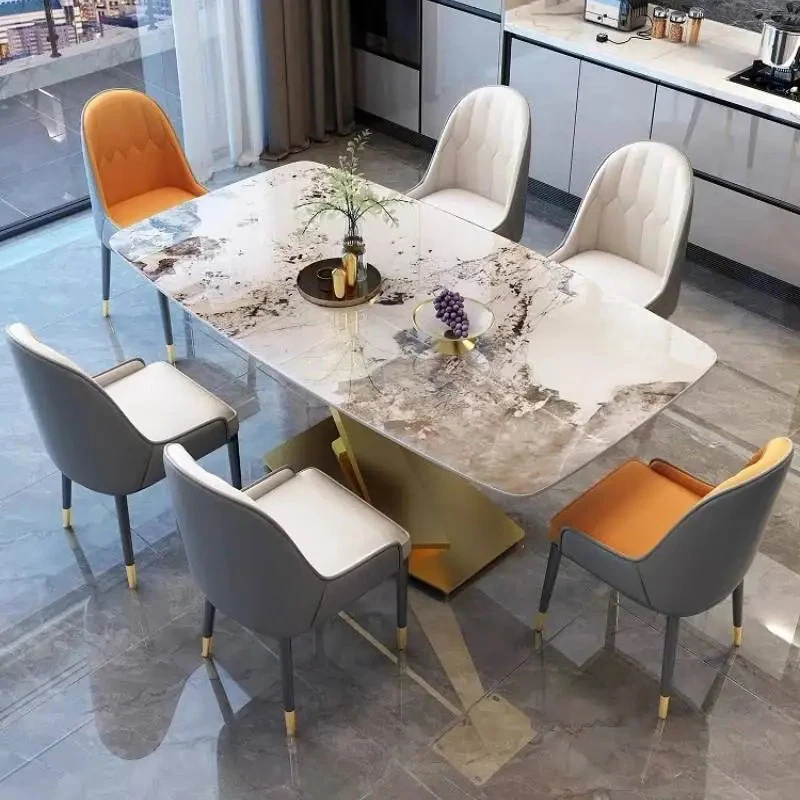 طاولات طعام مكتبية احترافية تصميم مناسبات دراسة رخامية طاولات طعام للمطاعم صالون حديث Mesas De Comedor ديكور منزلي #5
