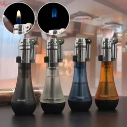 Magic Blue Flame Grinding Wheel Lighter Metal Butane Gas Flint Lighter Cigarette Lighters Smoking Accessories Gadgets Wholesale