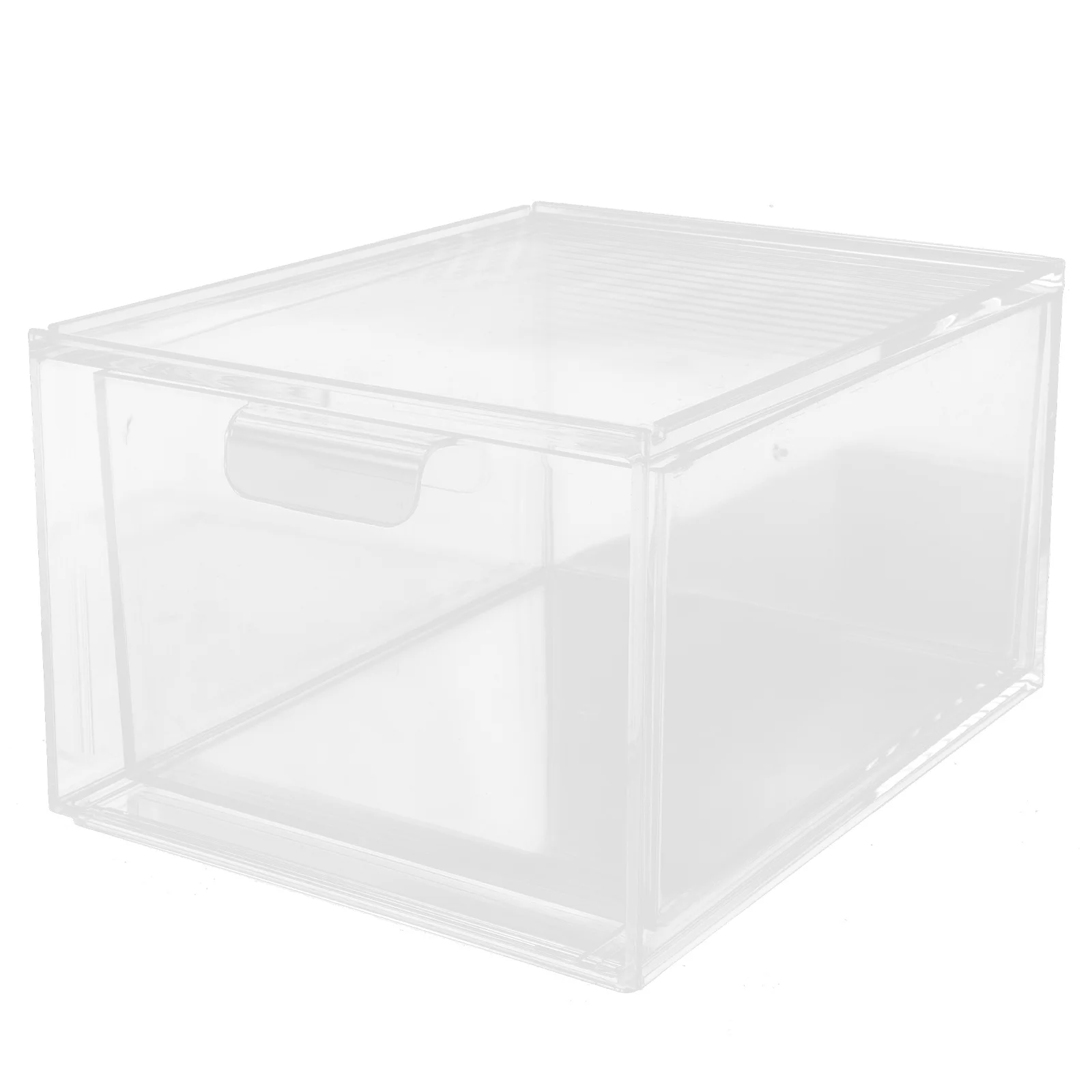 

Desktop Transparent Makeup Organizer Stackable Large Capacity Storage Box for Jewelry Stationery Office Desk Storage