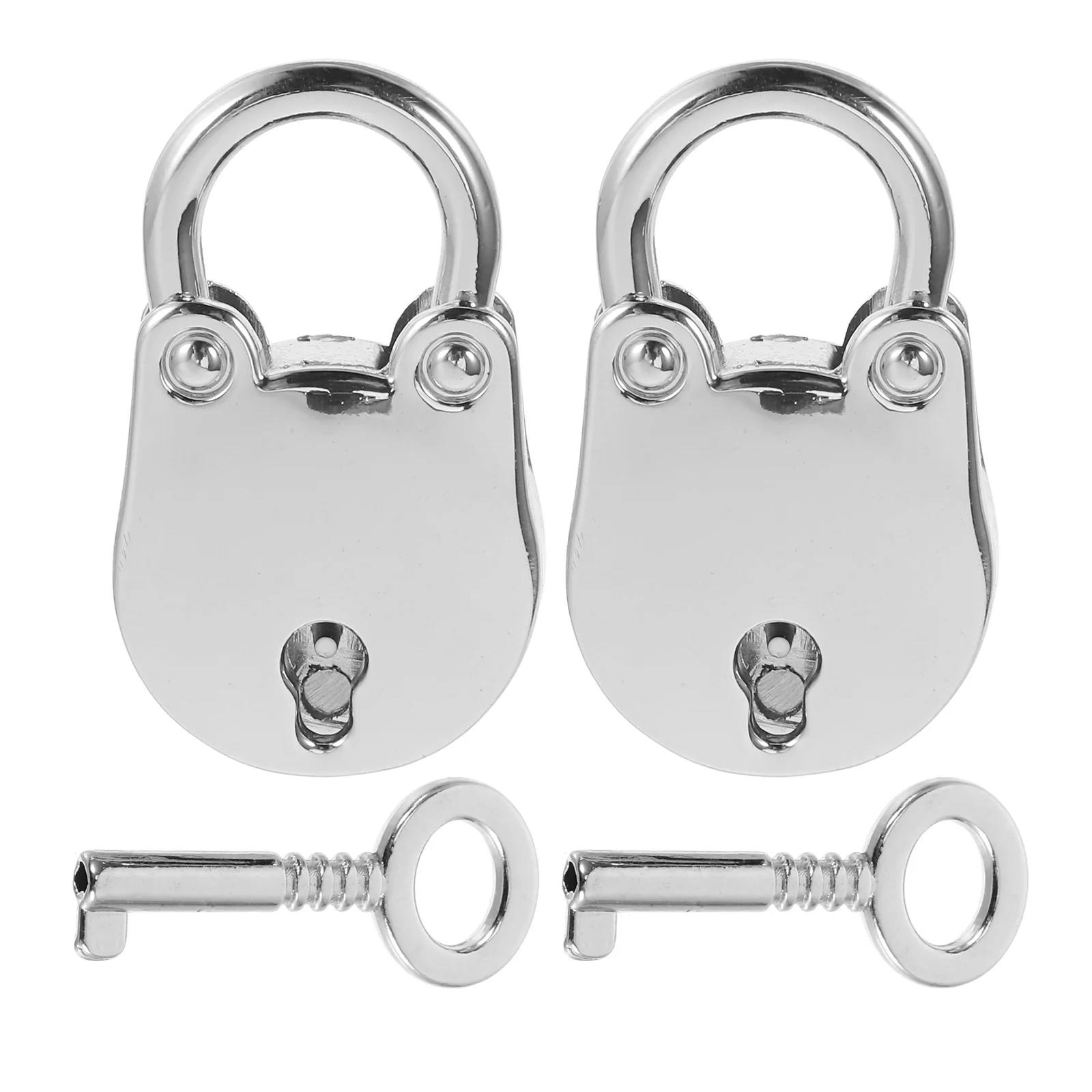 

2 Set Mini Suitcase Lock Bear Shaped Vintage Padlock Handbag Small Storage