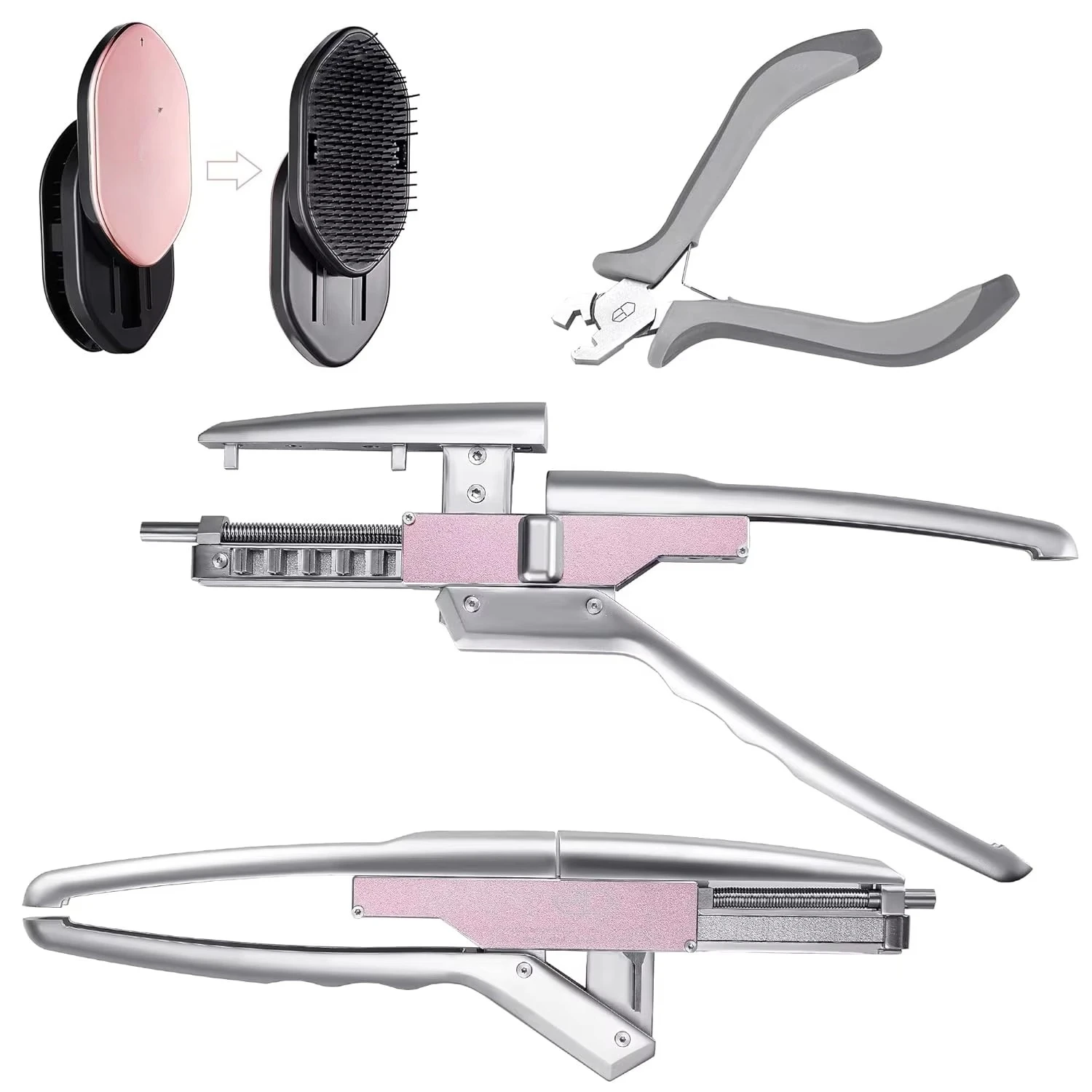 6D  Hair Extension Machine, Plier Set, Hair Strands, Professional Salon Tool, Easy to Use, High Quality Extensions