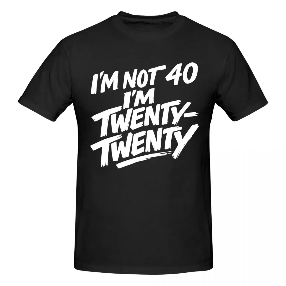 Men I'm Not 40 I Am Twenty Twenty 40th Birthday Gift Trendy T Shirt Vintage Cotton T-shirt