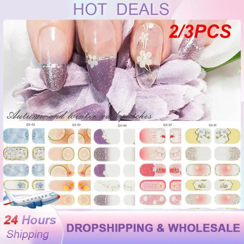 2/3PCS New Nail Stickers No Bake Nail Polish Film High-quality Materials Light And Breathable Nail Supplies And Manicure Tools