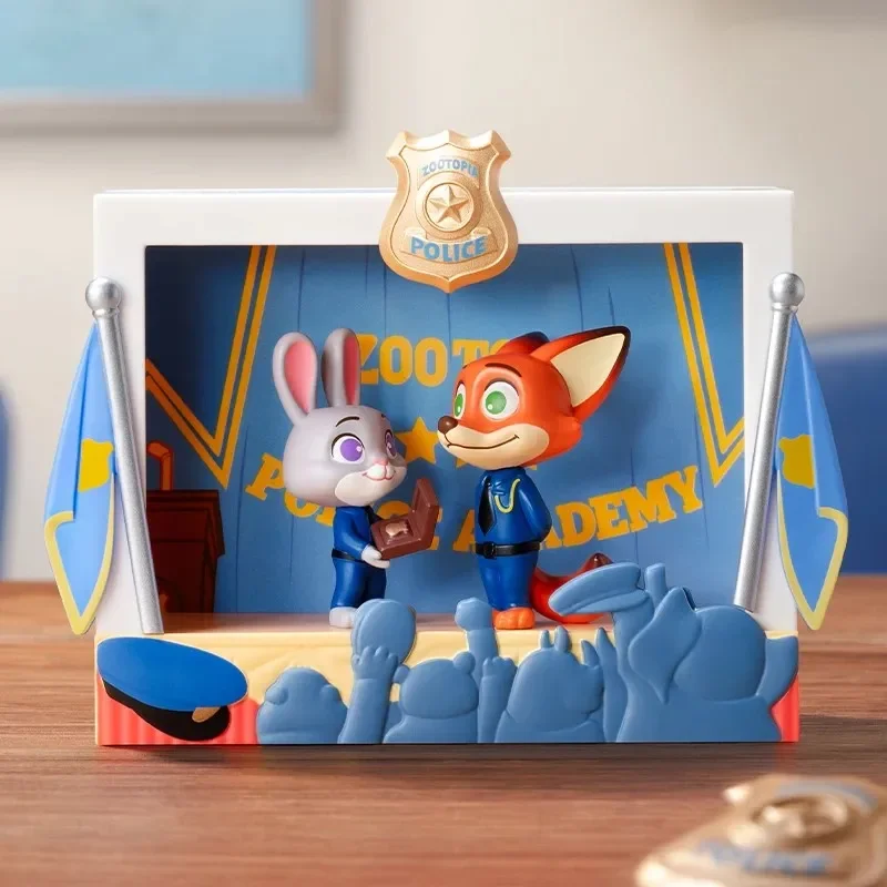 POP MART Zootopia resaltar momento serie escena conjuntos Anime figura de acción Guess bolsa ornamento figuritas decoración del hogar muñecas de escritorio