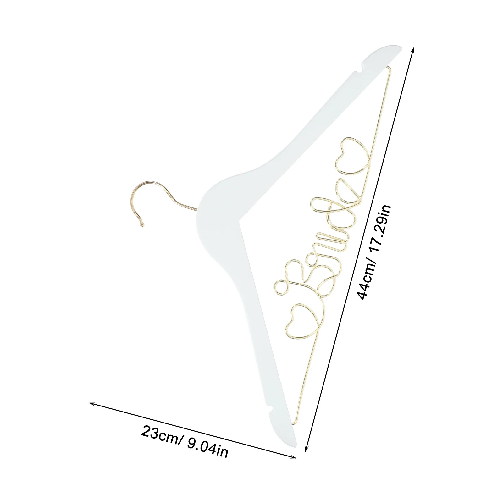 Colgador de alambre de madera para vestido de novia, diseño de Metal con forma de novia, borde antideslizante, colgador de madera pulida para almacenamiento de vestidos de día de boda