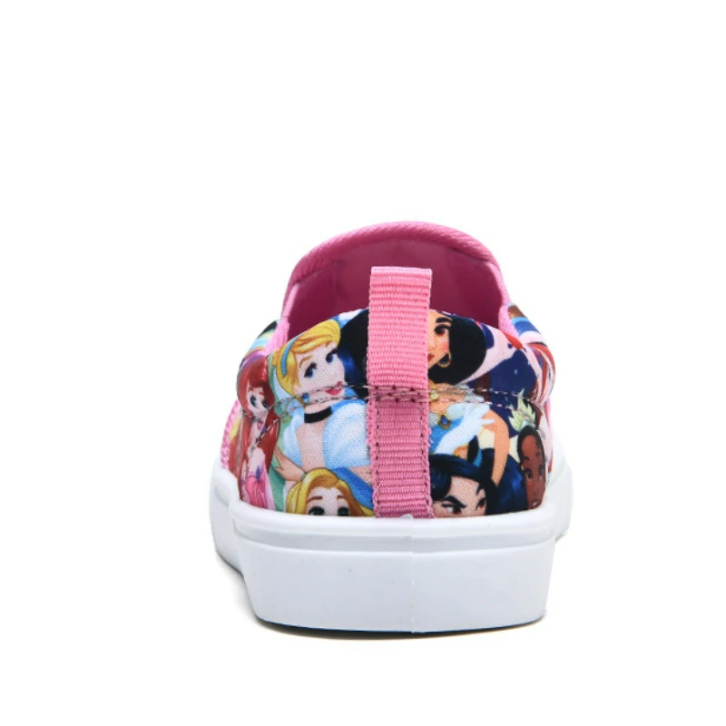 Disney Children's Casual Canvas Shoes Lazy Cartoon Priness Children's Student's Girls' Pink Comfortable Shoes Size 26-31