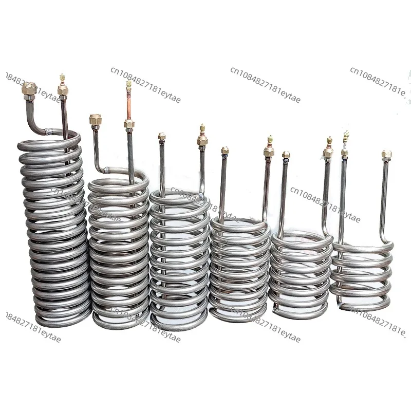 Pure Titanium Tube Evaporator for Seafood Fish Tank Titanium Straight Tube Heat Exchanger Seafood Cooler 1HP 1.5HP 2Hp 3HP 5Hp