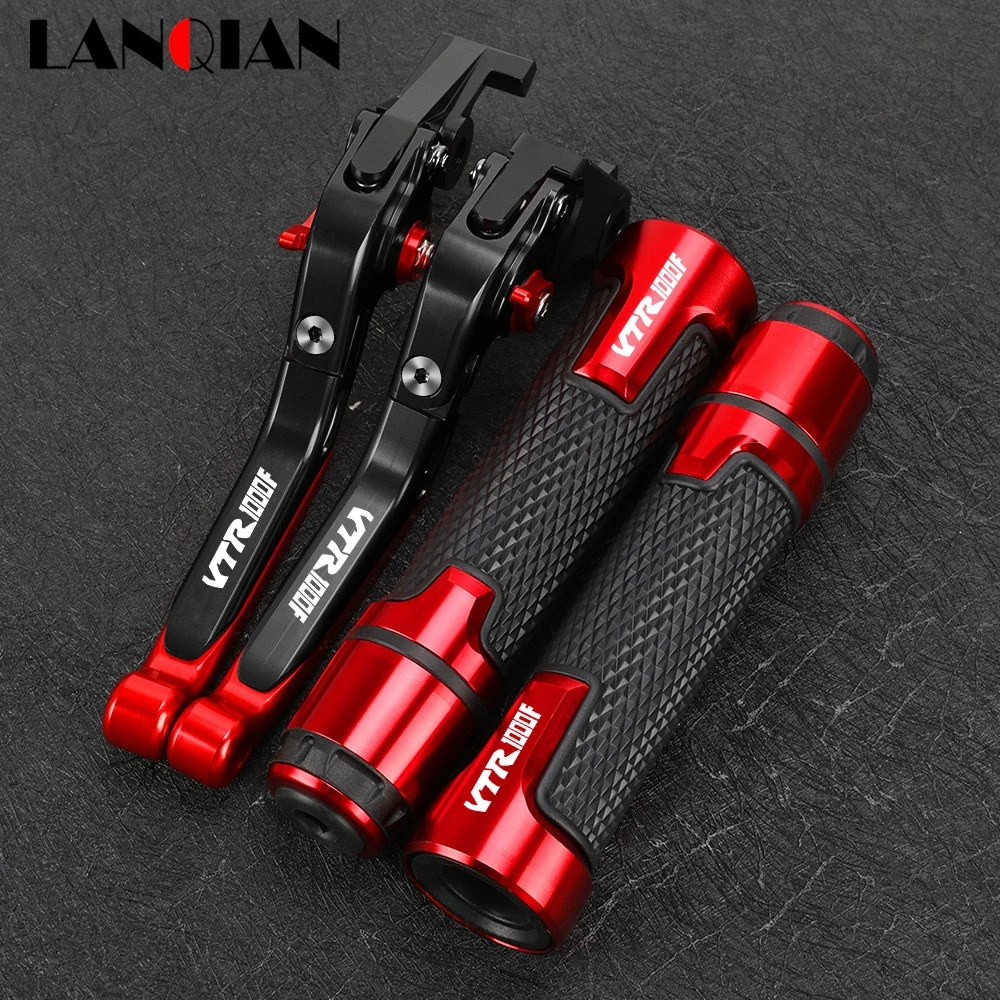 

FOR HONDA VTR1000F VTR 1000F 1998 -2005 Motorcycle Folding Extendable Adjustable Brake Clutch Levers Handlebar Hand Grips Ends