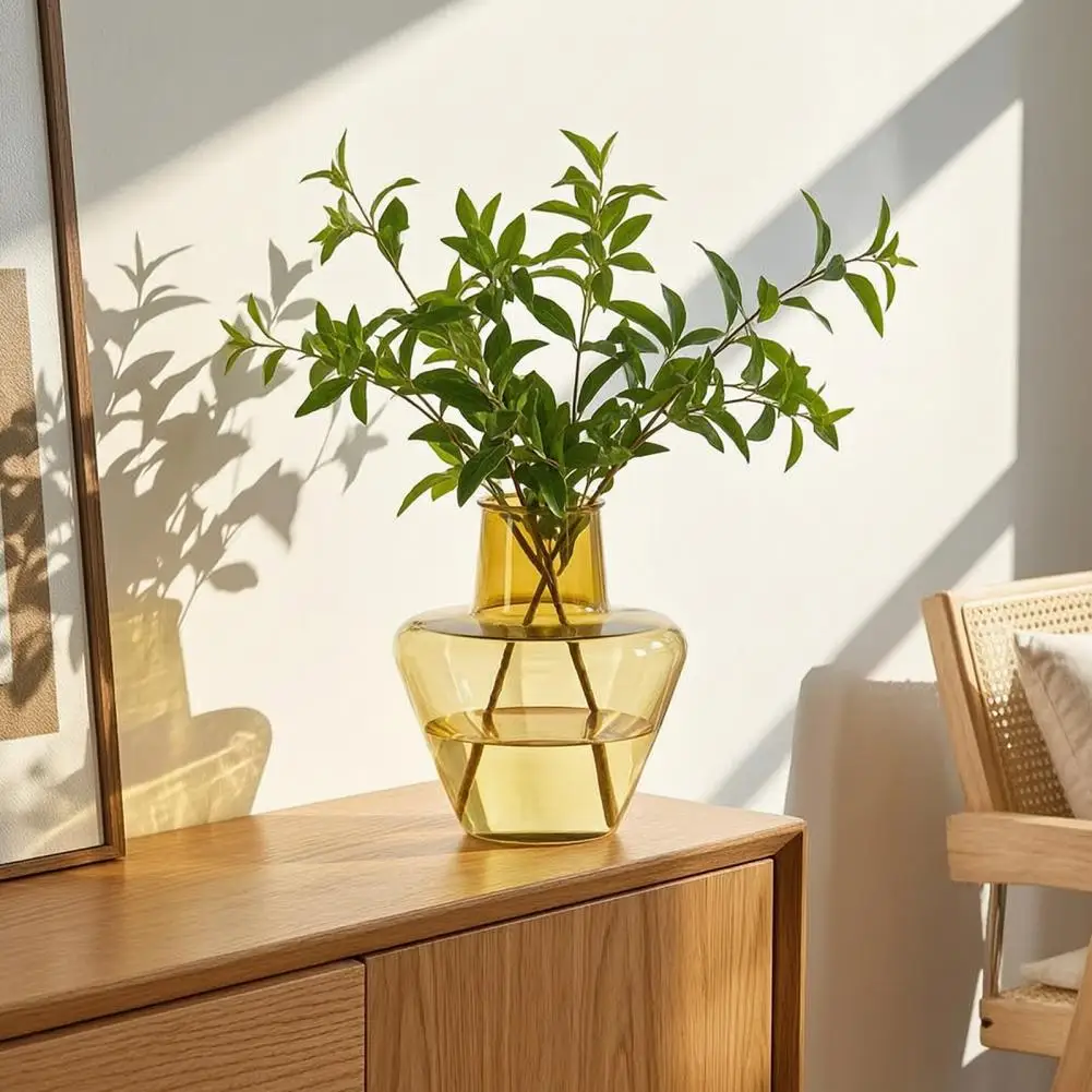 Transparent Vase Plant Stem Bottles Mini Flower Pot Self-Watering Plant Hydroponic Vase Glass-Like Plastic Plant Holder