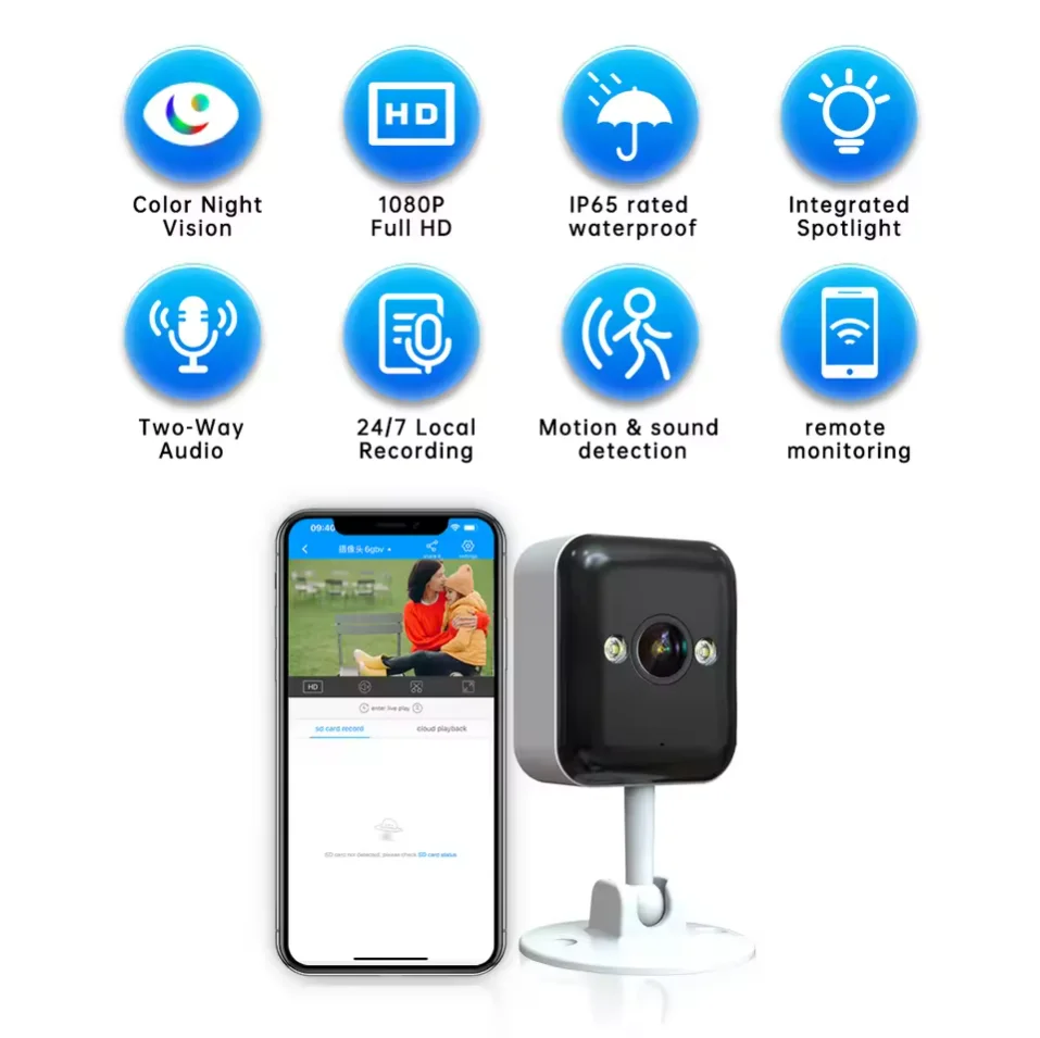 

1080P WiFi Camer Smart Home Outdoor Wireless IP Surveillance Camer Security Baby Monito CCTV Audio Video Surveillance