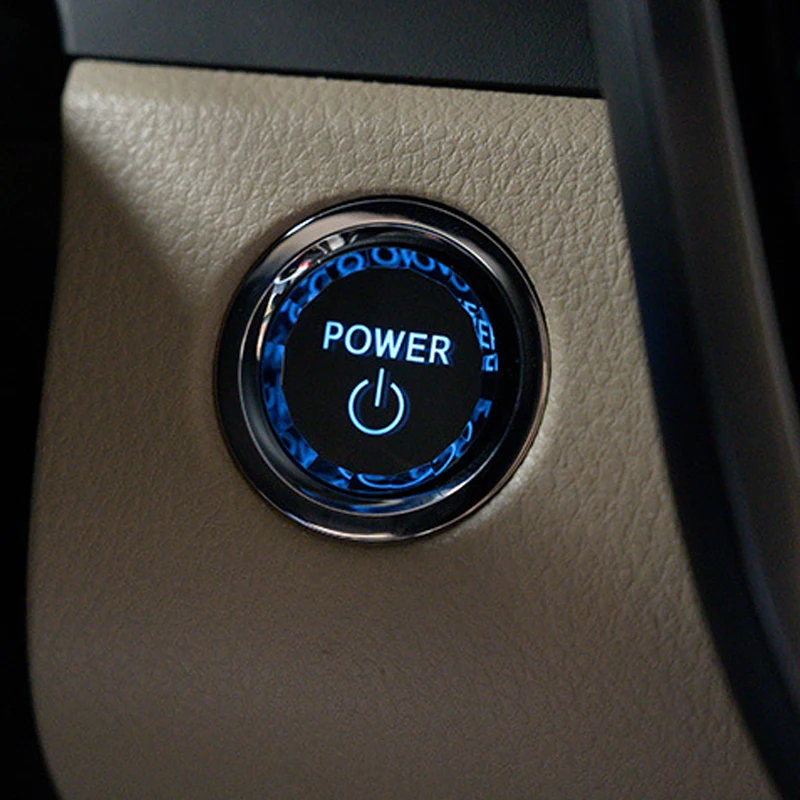 سيارة كريستال محرك بدء وقف التبديل زر ABS غطاء زر الإشعال اكسسوارات السيارات لكزس ES RX NX LX هو GS CT GX #5