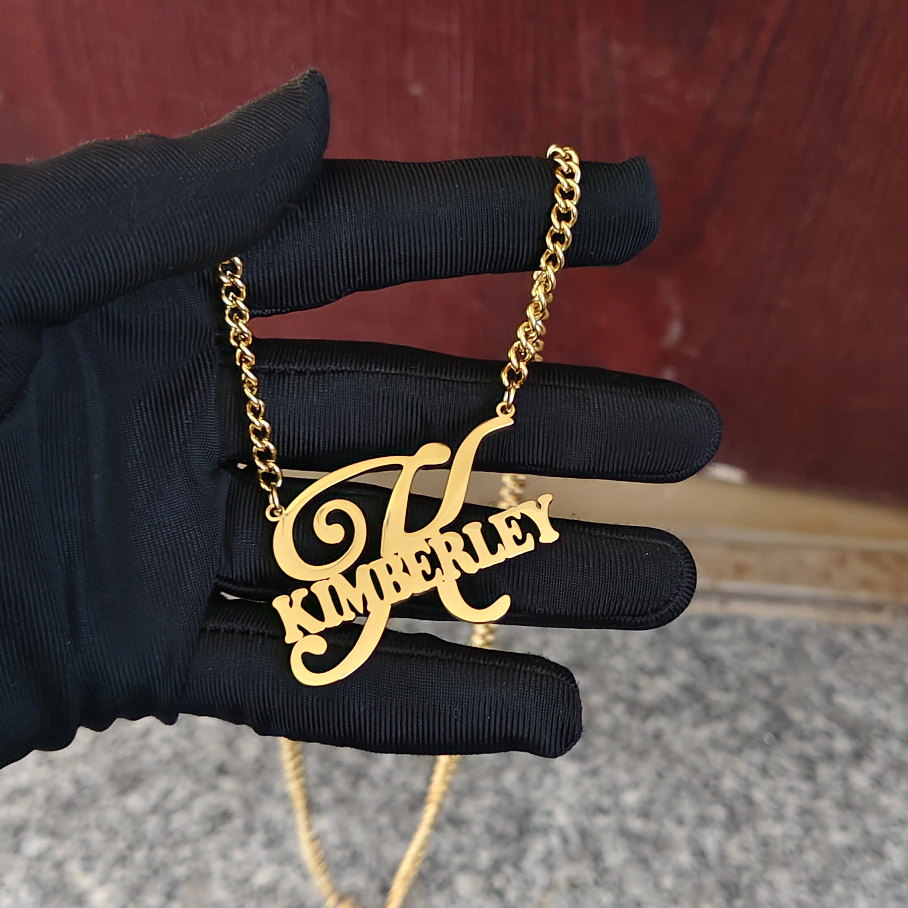 

DHQH New Wholesale Personalized Name Necklace Customized Letter/Logo Exquisite Necklace Christmas Gift Manufacturer Direct Sales