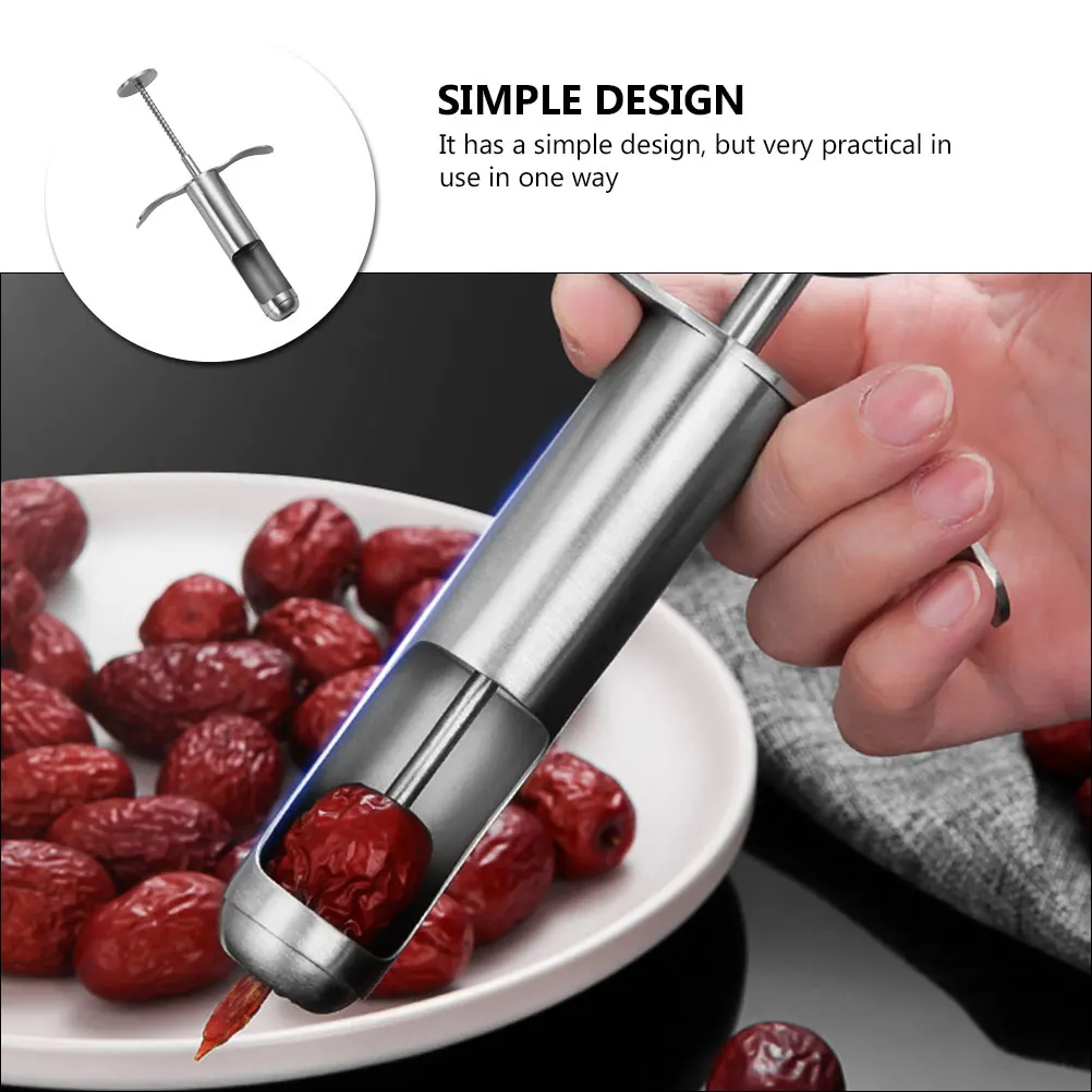 

Stainless Steel Fruit Corer Kernel Remover Tool Date Pit Removal Red Dates Jujube Core Manual Fruit Removing Kitchen Gadgets