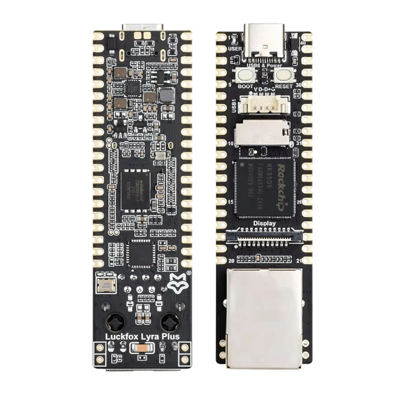 Luckfox Lyra Plus RK3506G2 Scheda di sviluppo Linux in miniatura Processore Cortex-A7 a 3 core RJ45 Ethernet
