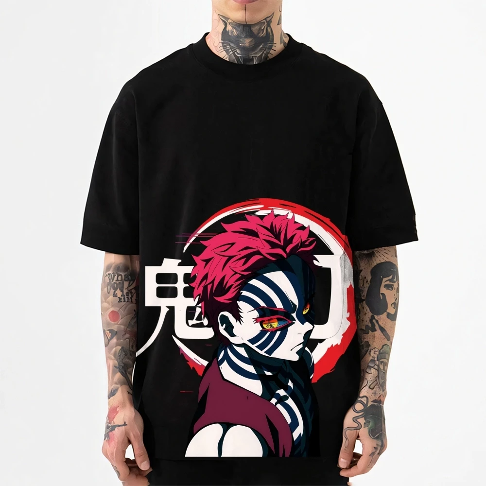 2026 Neues Demon Slayer T-Shirt im japanischen Stil mit klassischem Aufdruck, Kurzarm-T-Shirt für Herren und Damen, Herren-Oberteile