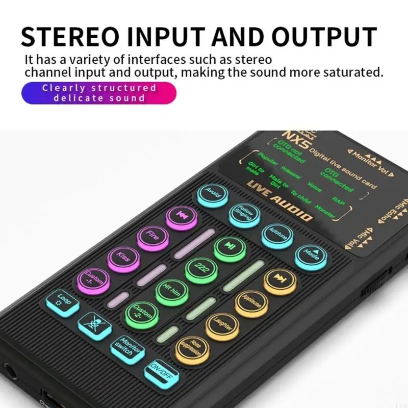 HIFI Sound Card Bluetooth-compatible for Computer and Smartphone Multi Device Compatibility and Simple Operation F19E