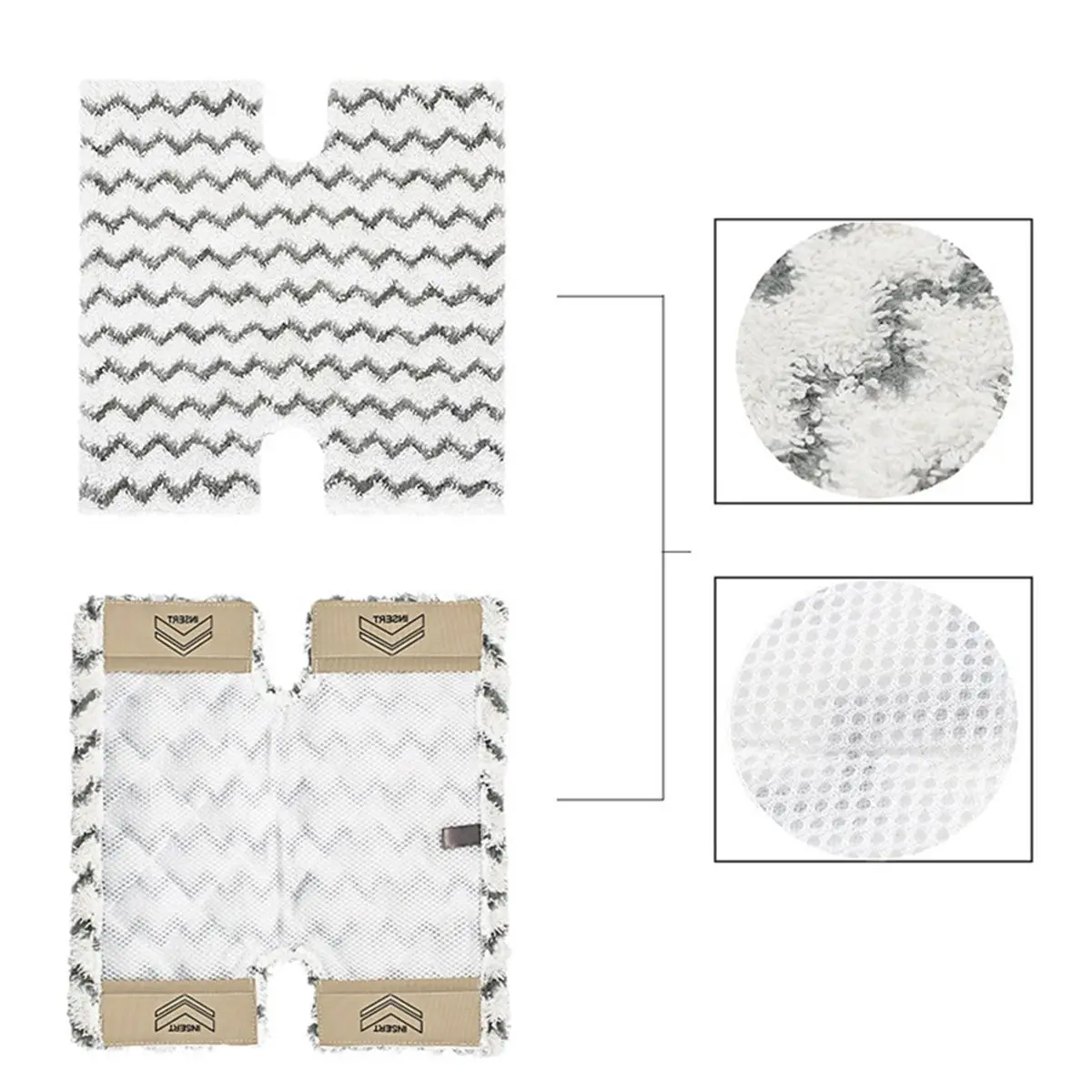 8 Pack Replacement Pads for Lift-Away Pro & Genius Steam Pocket Mop, Washable P184WQ