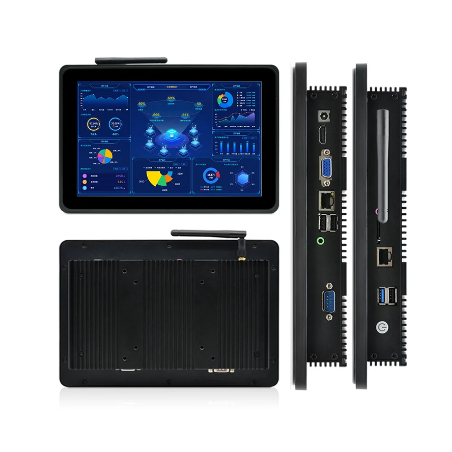 2025 hot sale IP65 10.4 15 15.6 21.5 Vandal-Proof Android Touch Pc for Win7/8/10 Linux All in One Touch Screen Embedded Industri