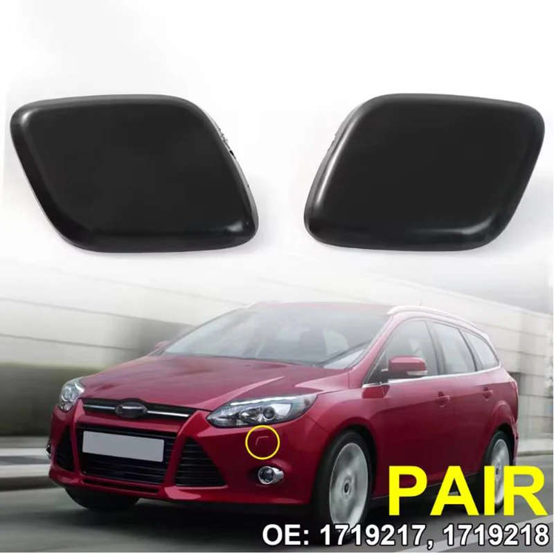 

2pcs Auto Left Right Headlight Washer Nozzle Jet Cover Cap Suitable For Ford Focus 2012~2014 Front Headlight Washer Spray Cover