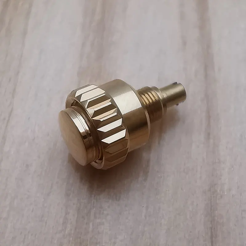 زر شير لساعة الذهب الأصفر عيار 18 قيراط لـ RLX 126508 116508 126518   الساعات، أجزاء الساعة.