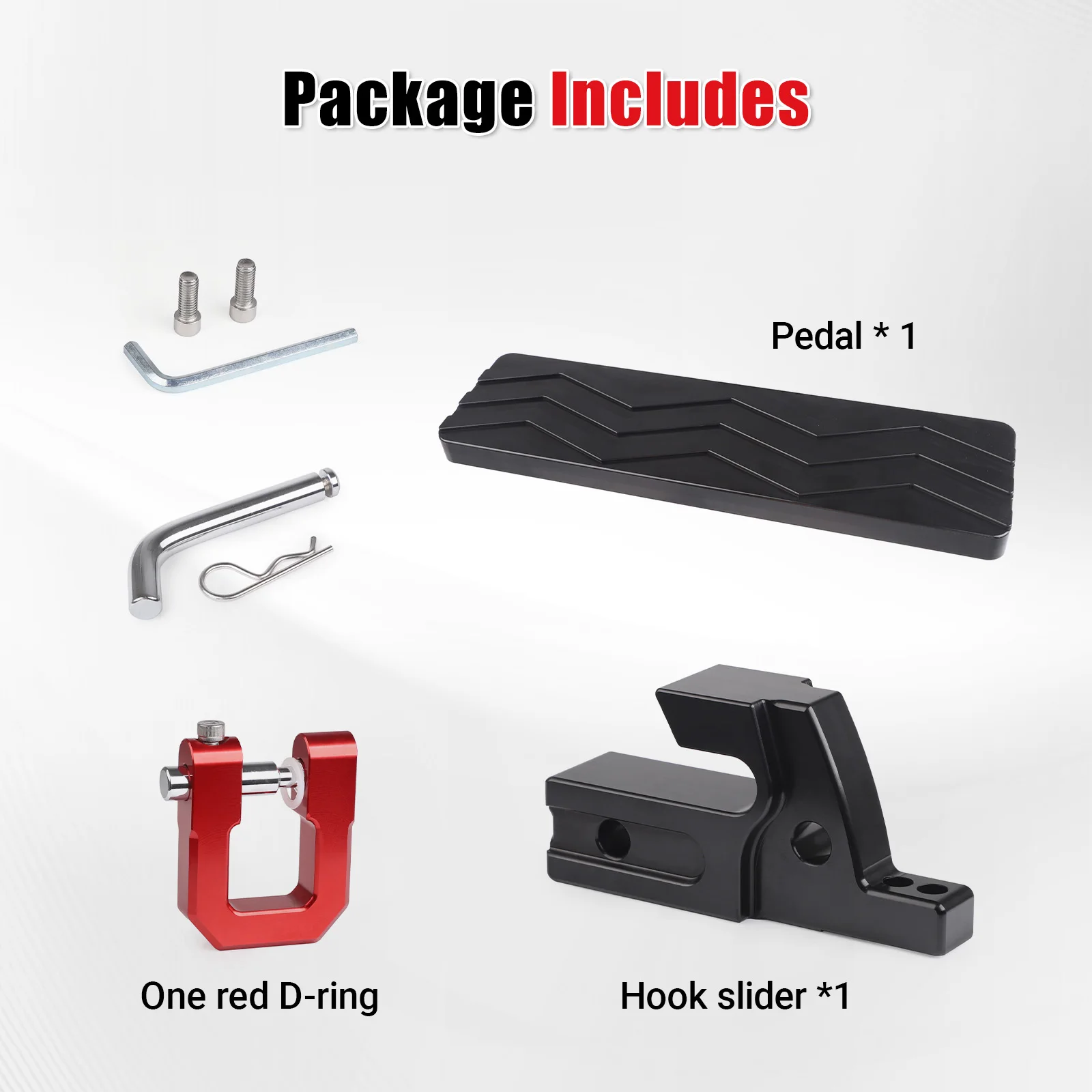 Bumper Step Hitch Slider With 3/4" D-Ring Shackle Combo Accessory For 2" Hitch Receivers Trucks Off-Road Vehicle Towing Pickup view 4