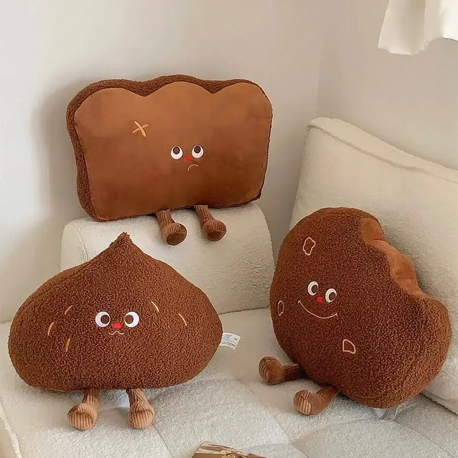 Pillow Chestnut Cookies Bread Plush Toy Sofa Pillow Living Room Art Small Cushion