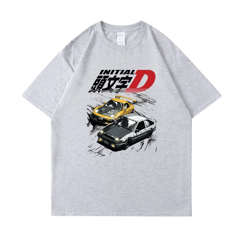 Initial D T Shirt Japanese Anime Graphic Funny Harajuku Manga T Shirt Fashion Casual Short Sleeve Plus Size T Shirt men