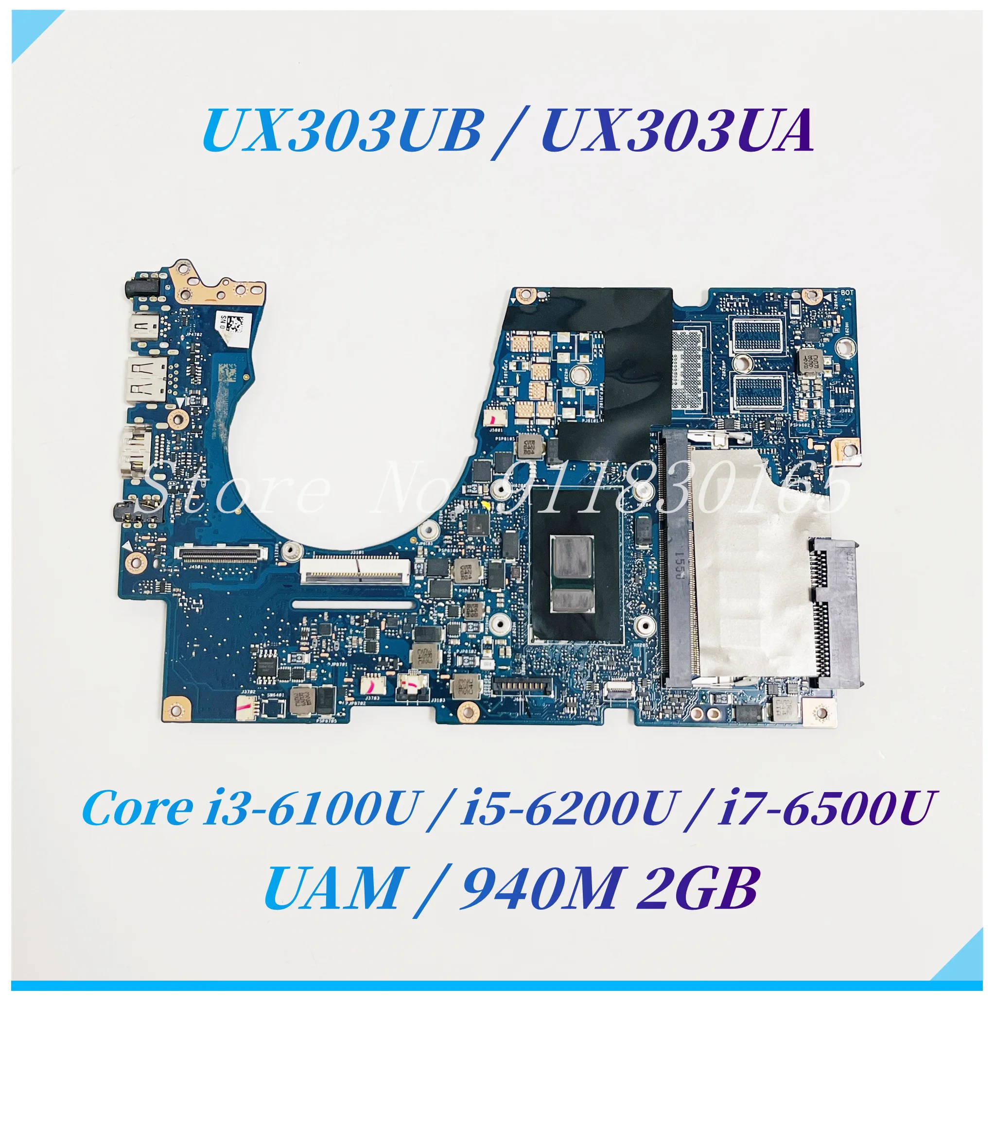 UX303UB Mainboard For ASUS UX303U UX303UA UX303UB U303UB U303UA Laptop Motherboard With I3/I5/I7 CPU UMA/940M 2GB-GPU 4GB RAM