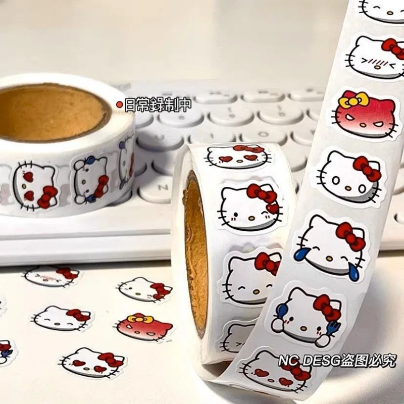 500pcs Girls Cute Hello Kitty Stickers Sanrio Anime Sticker Decorative Luggage Notebook Guitar Bike Classic Cartoon Decal Toys