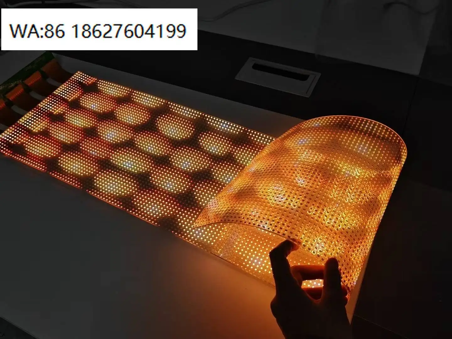 2500cd Brightness for Glass Adhesive Digital P6 Indoor Flexible Transparent LED Display Panel Crystal Screen 1080P Resolution