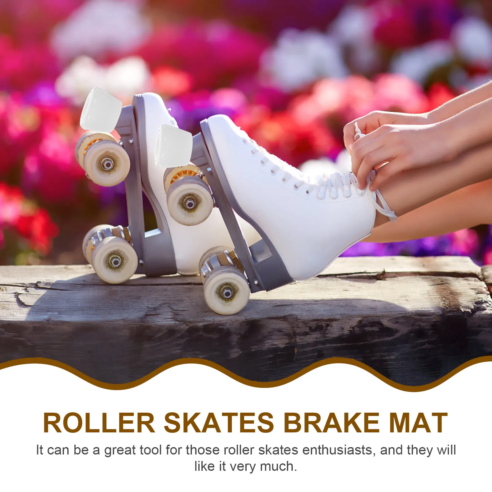 

Roller Skates Brake Stoppers Durable Lightweight Large Braking Area Adjustable Height Suitable For Skates Easy Install Training
