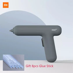 Xiaomi-pistola eléctrica de pegamento de fusión en caliente DUKA EG1 Original, elemento de calefacción alargado, arranque de un botón/calor, mango que ahorra trabajo