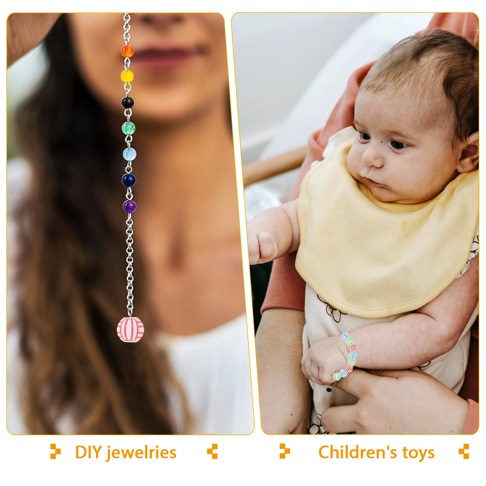 

100 шт. волейбольные бусины, акриловые ювелирные аксессуары «сделай сам», спортивные бусины для изготовления браслетов и ожерелья, акриловые волейбольные бусины