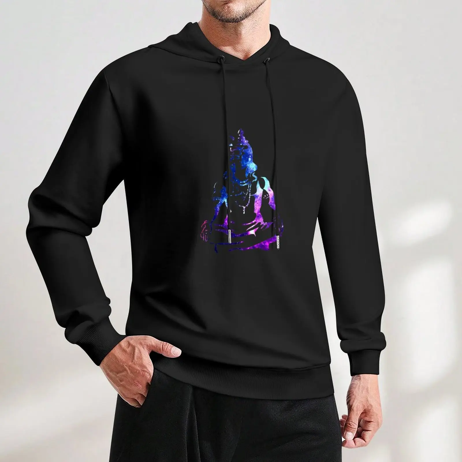 Adiyogi Meditating Galaxy Art Pullover Hoodie autumn blouse autumn new products graphic hoodie