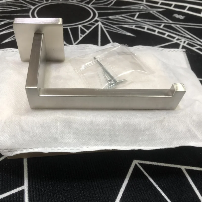 304 Stainless Steel Bathroom Accessories 1 Piece Matte Black Toilet Paper Holder Wall Mounted Tissue Roll Hanger Bathroom