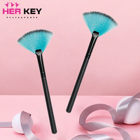 New Arrival  Practical Facial Brushes Fan Makeup Brushes Soft Portable Mask Brushes Cosmetic Tools for Women Ladies Girls