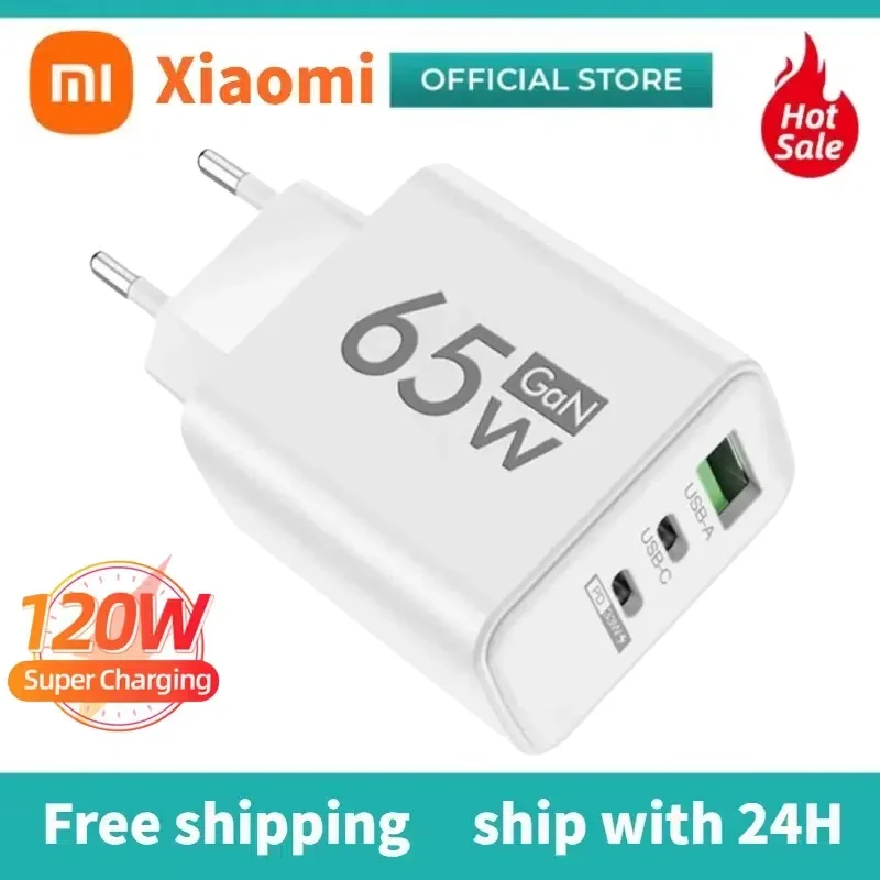 Xiaomi 30W USB Charger QC3.0 PD3.0 Type C PD Fast Charging 3 Ports Quick Phone Charger For IPhone 15 14 13Pro Max Xiaomi Samsung