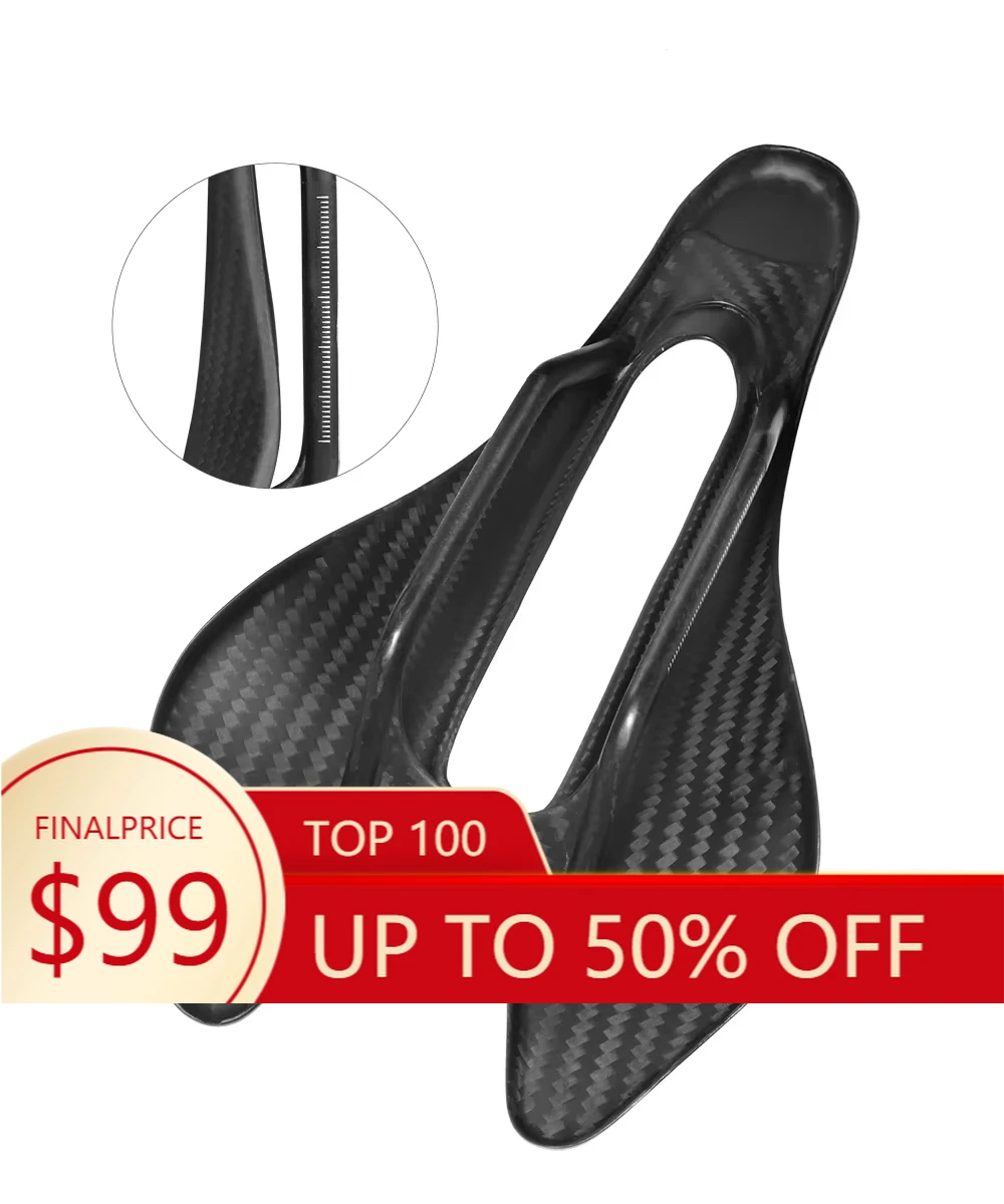 

No Logo Carbon Fiber Saddle for Road and Mountain Bikes 3K Saddle for Folding Bikes MTB Bicycle Parts