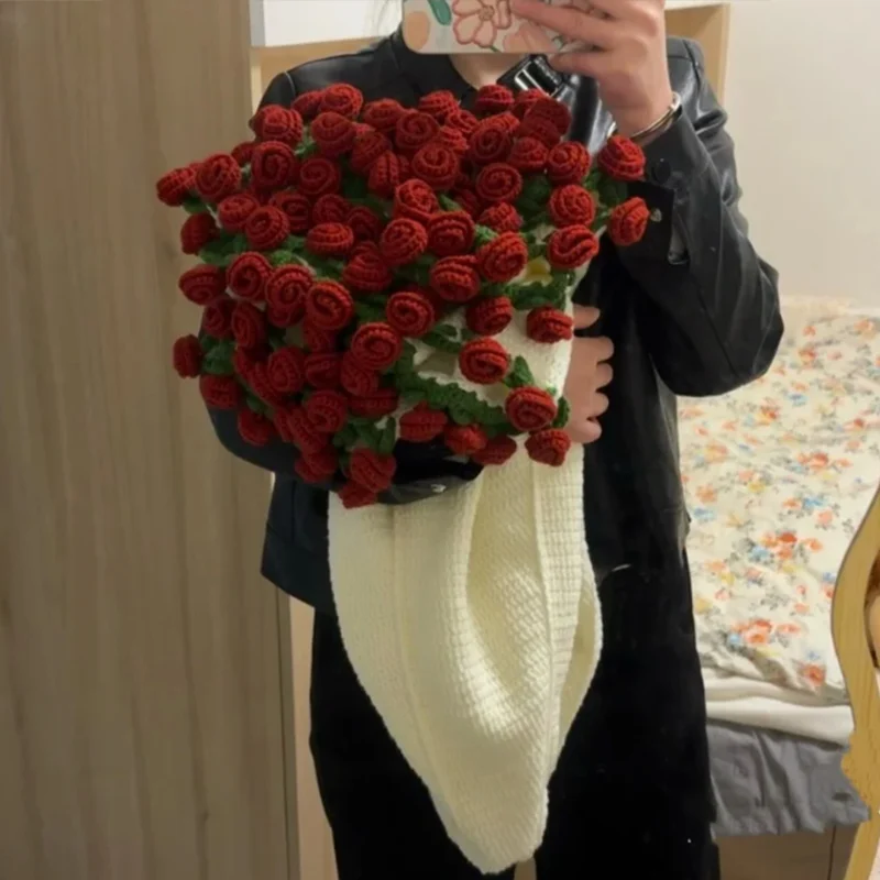 Selimut Buket Mawar 5 Untai Paket Bahan Diy Buket Mawar Selimut Buatan Tangan Selimut Bunga Kubus Barang Buatan Tangan Belum Selesai