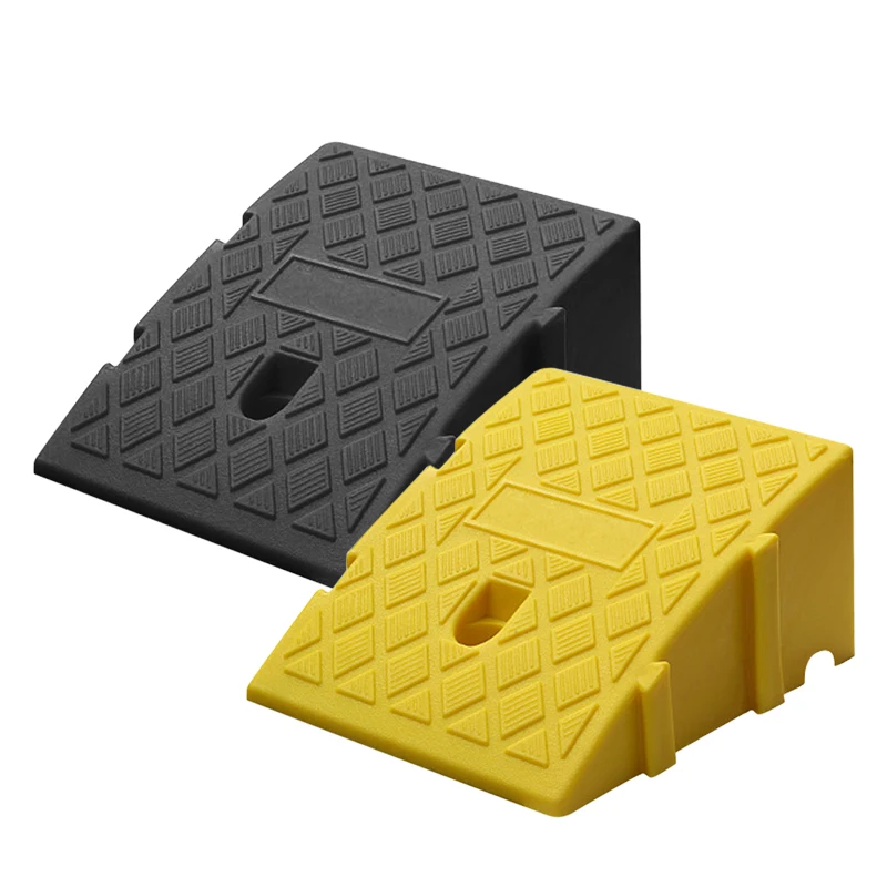 Car Driveway Ramp Kit 13cm Height Portable Anti-Slip Wheel Chock Heavy Duty Threshold Ramps for Vehicle Loading and Parking