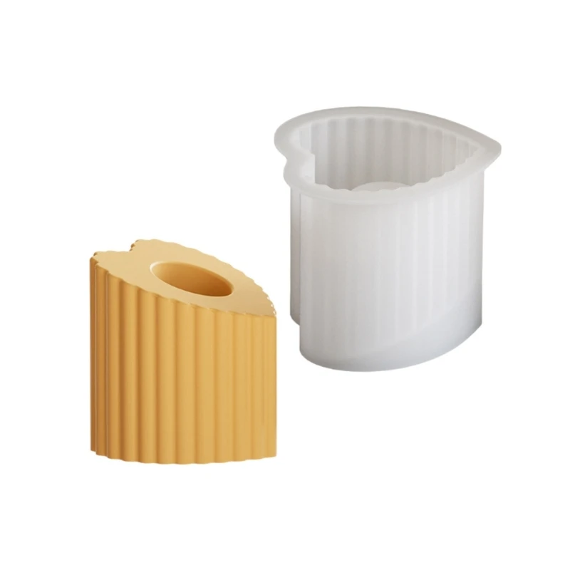 ชุดแม่พิมพ์ซิลิโคน DIY ชุดสำหรับการประดิษฐ์ผู้ถือเทียนเรซินเพิ่มสัมผัสศิลปะให้กับบ้าน decosr ด้วยการออกแบบลายเส้น y08e