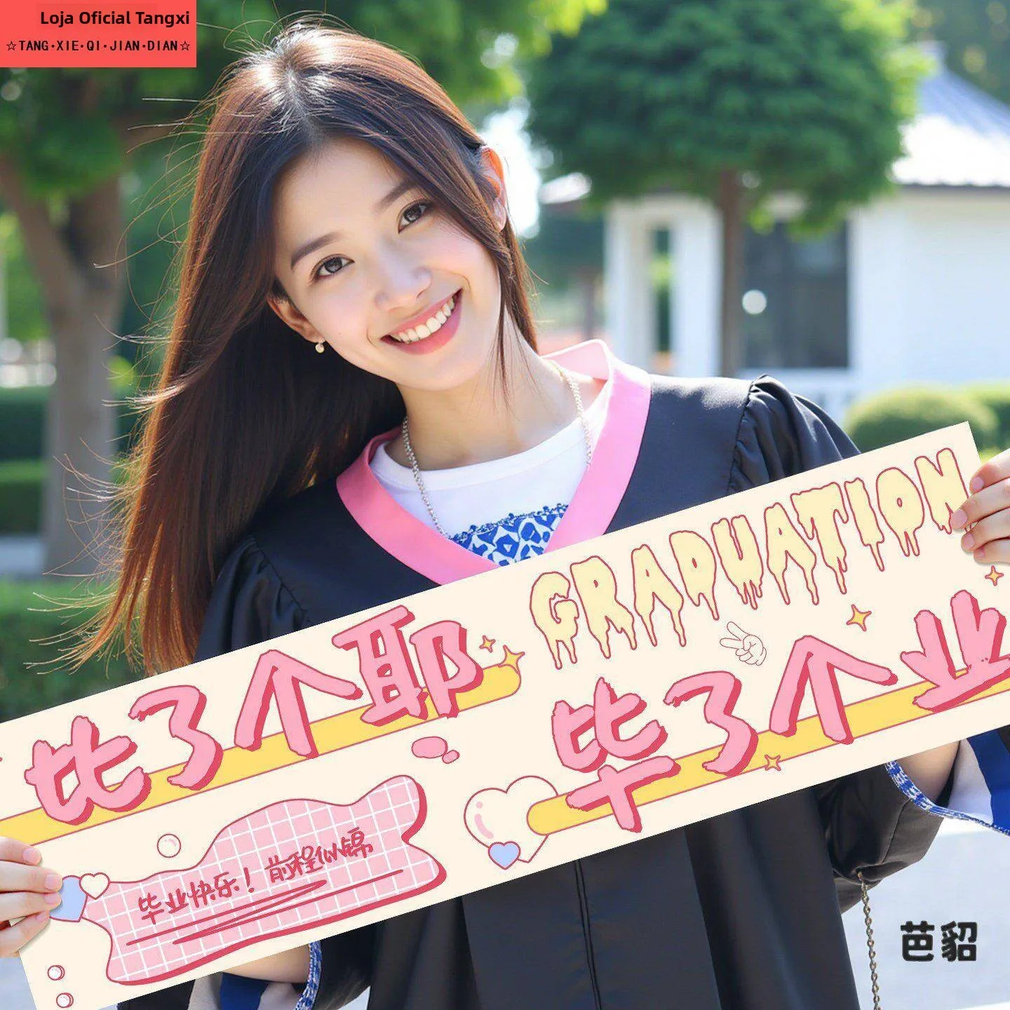 卒業シーズンの雰囲気装飾-大学式典-手持ちバナー小道具-写真撮影用具-高校卒業式