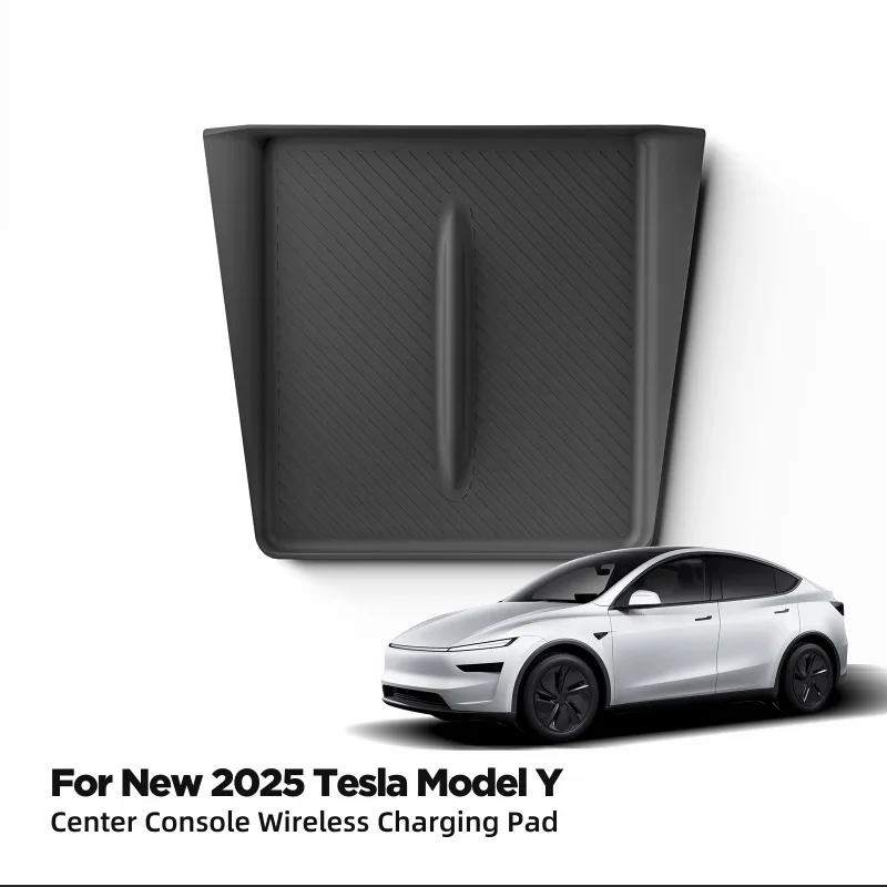 for Tesla Model Y Launch 2025 Anti-skid Pad Wireless Charging Pad Car Phone Non-slip Charger Mat Protective Pad image 3