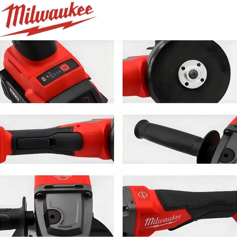 ميلووكي 125 مللي متر فرش زاوية طاحونة تلميع آلة قطع لا قفل مجداف التبديل أدوات كهربائية لاسلكية #6
