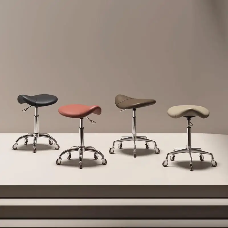 Chaise à roulettes pour salon de coiffure, fauteuil de coiffeur professionnel, table de barbier, fauteuil de salon