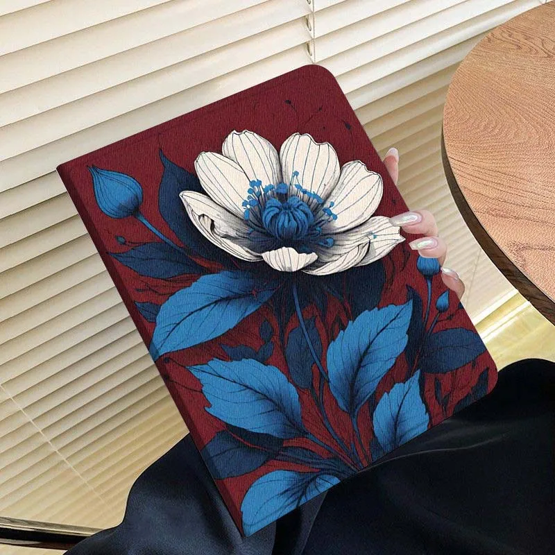 Cartoon Lotus Leaf Pattern Tablet Case For Lenovo Xiaoxin Legion Pad Tab Pro GT Y700 Gen4 2 11 P11 M10 K10 3rd Plus Gen Gift