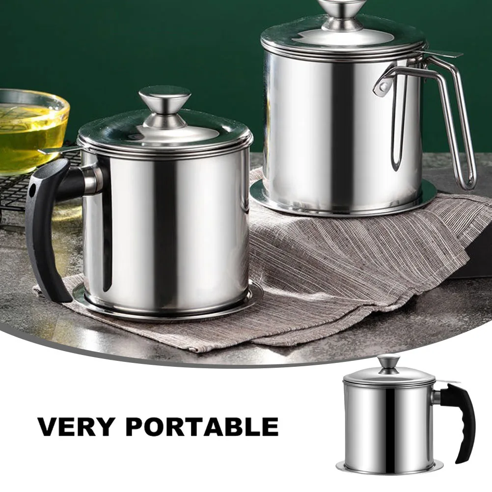 

Bottle Stainless Waterproof Container Strainer Pot Easy Clean Oil Canister Oil Container Canister Storage