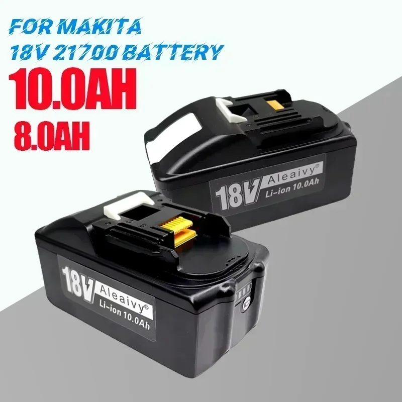 

18V 10.0Ah/8.0Ah 21700 Rechargeable Replacement Battery for Makita BL1850/BL1840 – Compatible with 18Volt Cordless Power Tools